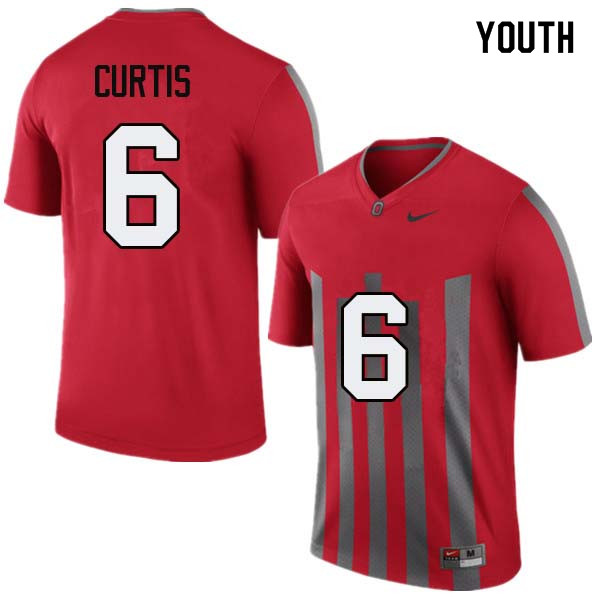 Youth #6 Kory Curtis Ohio State Buckeyes College Football Jerseys Sale-Throwback